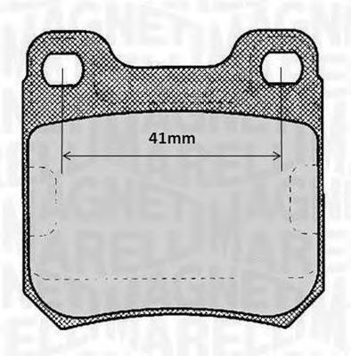 MAGNETI MARELLI 363916060367 -  Комплект тормозных колодок, дисковый тормоз